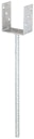 Vorschaubild Alberts® U-Pfostenträger 100x60x4mm Betonanker XL Riffelstahl für verschiedene Pfostenstärken