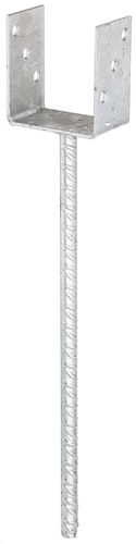 Alberts® U-Pfostenträger 100x60x4mm Betonanker XL Riffelstahl für verschiedene Pfostenstärken