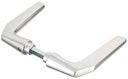 Alberts® Türdrücker für Einsteckschlösser,ein Paar,Alu silberfarbig eloxiert,PZ,220x40 mm