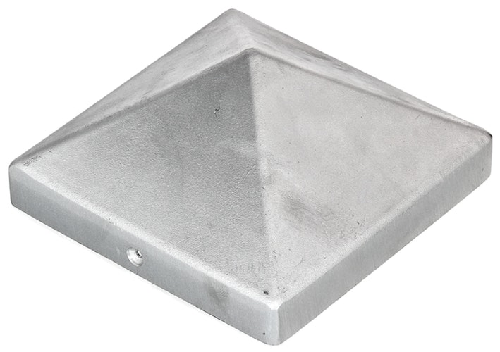 Alberts® Pfostenkappe für Holzpfosten hoch Aluguss blank LxB 120x120 mm 