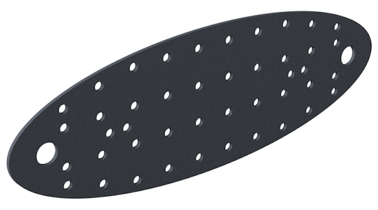 Alberts® Lochplatte Ovado verz.,graphitgrau beschichtet 240 x 80 mm 