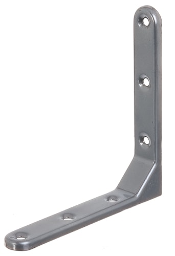 Alberts® Zierwinkel geprägt aluminiumgrau kunststoffbeschichtet  130x130x21 mm