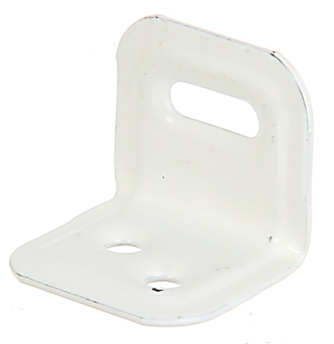 Alberts® Verstellwinkel geprägt mit Langloch weiß  25x25x30 mm