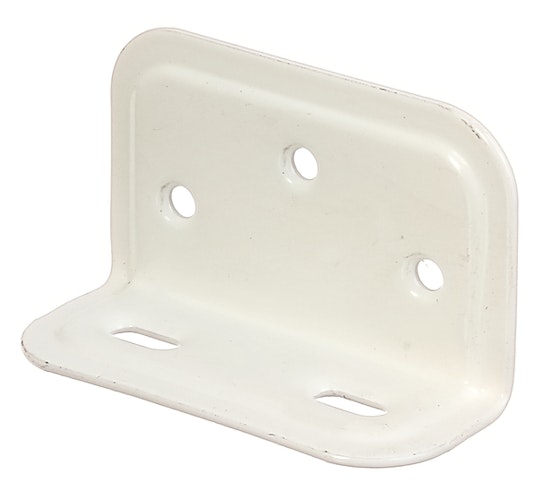 Alberts® Breitwinkel geprägtmit Langloch zinkphosphatiert weiß besch. 25x40x70 mm