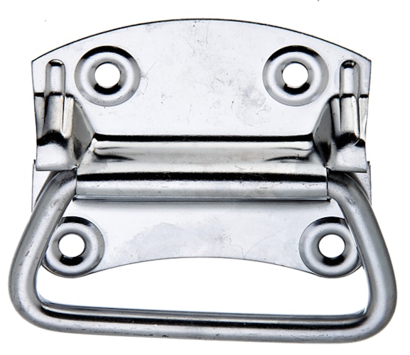 Alberts® Kistengriff Edelstahl Platte BxH 92x80 mm Tiefe 12 mm 