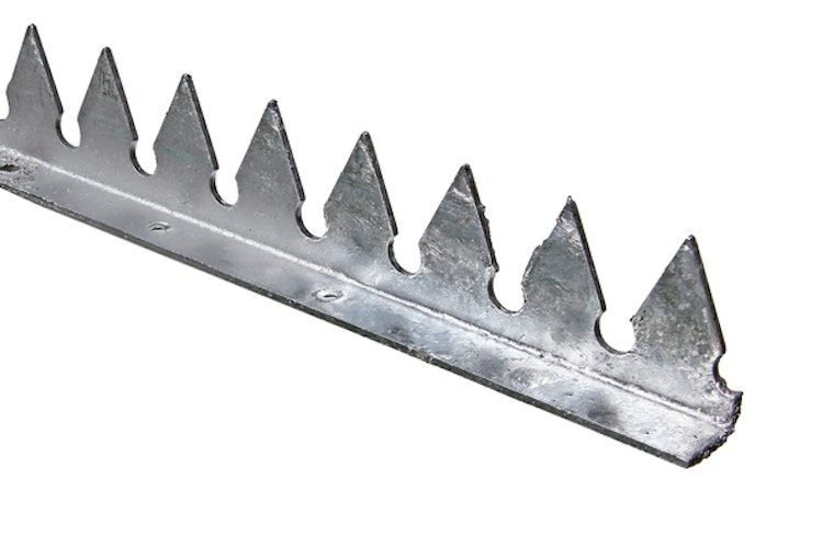 Alberts® Zackenleiste abgewinkelt,feuerv.z.Aufschrauben Länge 2000 mm Gesamthöhe 41 mm 