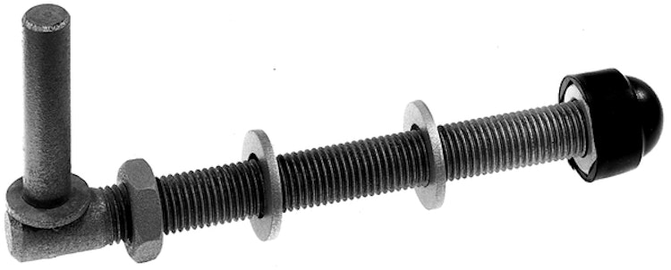 Alberts® Kloben z.Durchschrauben,ein Paar,feuerverz.,Dornst.⌀13mm,Länge 160mm,Gew.M12 