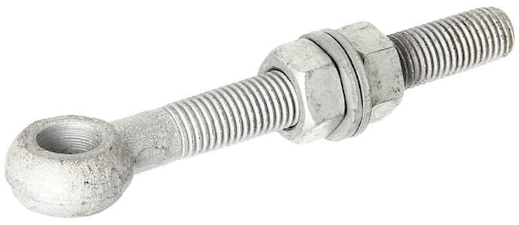 Alberts® Augenschraube,fvz.,Gew.M16,Abstand Anfang Gewindest.-Mitte Augenschr.130mm,m.Zub 