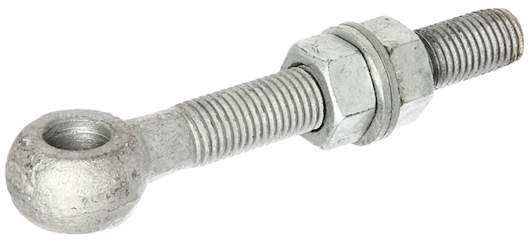 Alberts® Augenschraube,fvz.,Gew.M20,Abstand Anfang Gewindest.-Mitte Augenschr.150mm,m.Zub 