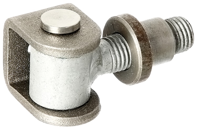 Alberts® Torband,verstellb.um15mm,U-Bügel u.Einschweißm.Stahl roh,z.Anschweißen,Gew.M20