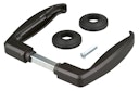 Alberts® Türdrücker,ein Paar,Alu,Abstand Tür-Außenkante Griff 40mm,Griffbreite 107,5mm 