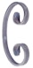 Alberts® Schnörkel Typ C,Stahl roh stärke 12 x 5 mm Höhe Schnörkel 150 mm Bild