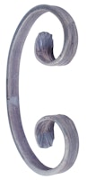 Alberts® Schnörkel Typ C,Stahl roh stärke 12 x 5 mm Höhe Schnörkel 150 mm 
