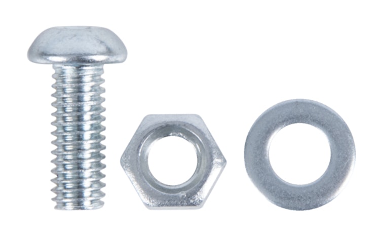 Alberts® Zubehör-Set Conceptor®,25 Linsenkopfschrauben+Muttern+Unterlegscheiben/Blister 430313