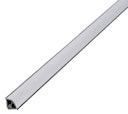 Alberts® Abschlussleiste,sk.2-tlg.m.Gummilippe,PVC m.ALU-Einl,silber,LxBxH 2600x15x15mm 433727