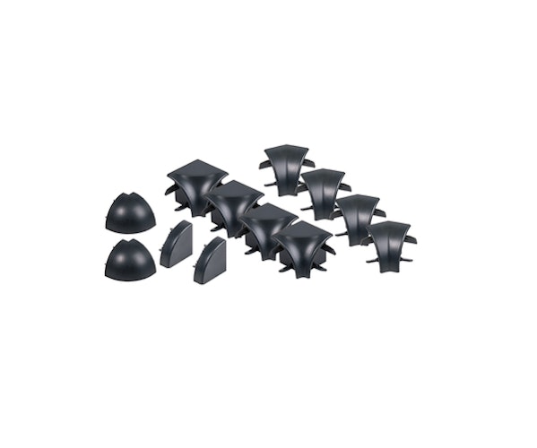Alberts® Zubehör-Set für Abschlussleisten, PVC, schwarz 433741