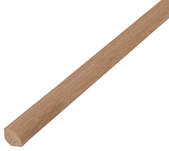 Alberts® Viertelkreisprofil, PVC geschäumt, Eiche, dunkel, LxBxH 2600x15x15 mm 433932