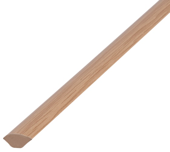 Alberts® Viertelkreisprofil, PVC geschäumt, Eiche, dunkel, LxBxH 2600x15x15 mm 433932