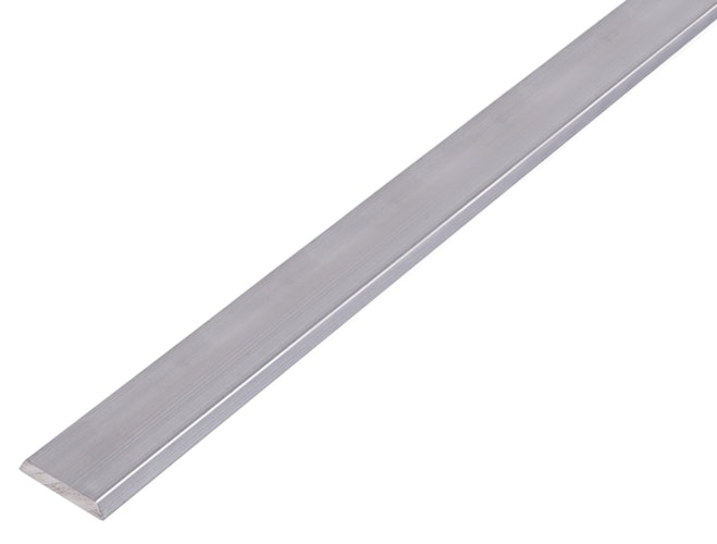 Alberts® Abdeckprofil mit abgerundeten Kanten, Alu natur, LxBxH 1000 x 25 x 4 mm 470029