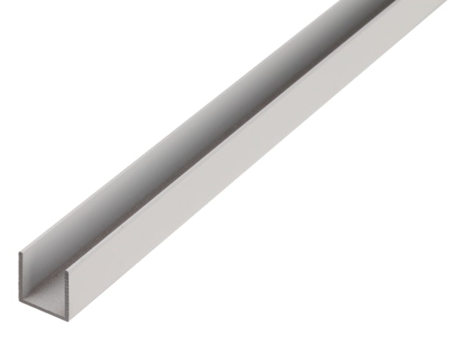 Alberts® BA-Profil, U-Form, Alu, versch. Größen-1 m-8 x 8 mm-1 mm