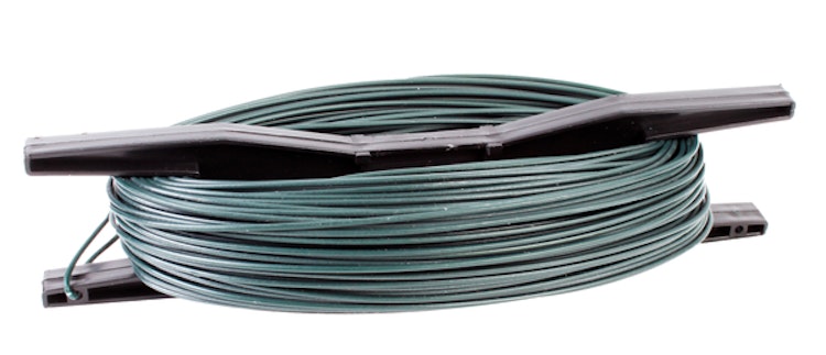 Alberts® Nähdraht auf Spindel,verzinkt,grün kunststoffbe.,Drahtstärke ⌀1,5 mm,Länge 40 m 530280