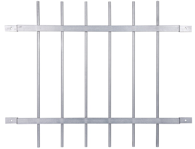 Alberts® Fenstergitter Friedberg f.Außenwand feuerverzinkt zum Aufschr. BxH 940x740 mm 