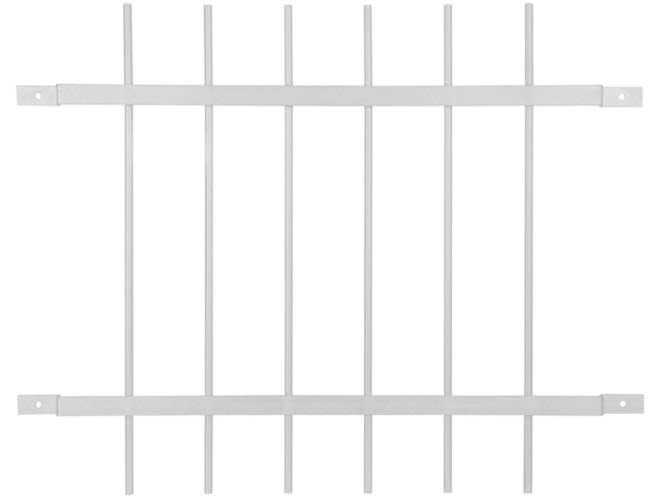 Alberts® Fenstergitter Friedberg f.Außenwand feuerverzinkt weiß BxH 940x740 mm 