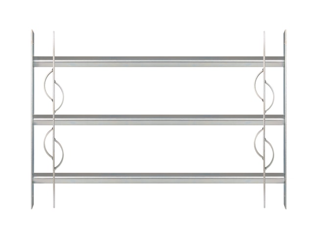 Alberts® Fenstergitter Secorino Style,ausziehbar,galv.blau verzinkt,HxB-B 450x700-1050mm 