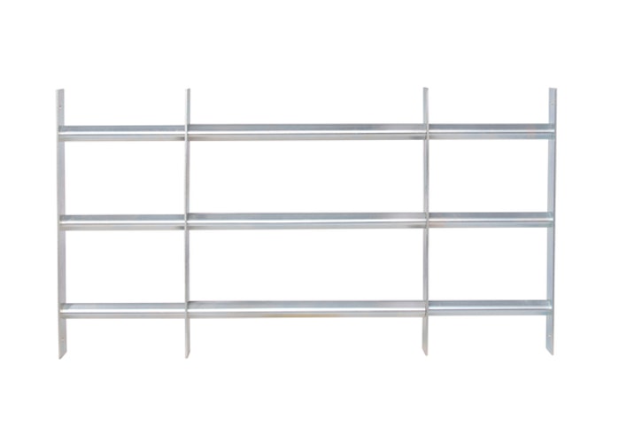 Alberts® Fenstergitter Secorino Basic,ausziehbar,galv.blau verzinkt,HxB-B 450x700-1050mm 