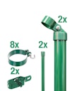 Vorschaubild Alberts® Zaunanschl.-Set f. WG, grün kstb.,zE,f.Pfosten ⌀76 mm,f.Höhe 1500 mm 601188