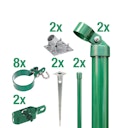 Vorschaubild Alberts® Zaunanschl.-Set f. WG, grün kstb.,m.Einschlag-B.,f.Pfosten ⌀76 mm,f.Höhe 1500 mm 601331