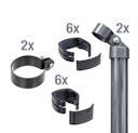 Alberts® Zaunanschl.-Set f. WG, anth. kstb.,zE,f.Pfosten ⌀60 mm,f.Höhe 1220 mm 601881