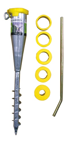 Alberts® Einschraub-Bodenhülse für Rohre 25-65 mm ⌀, feuerverzinkt, Gesamtlänge 560 mm 610647