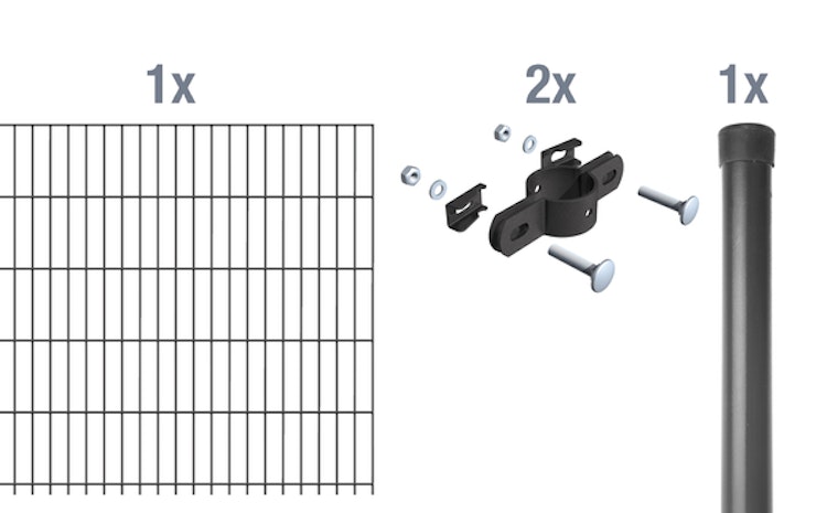 Alberts® Einstab-Gittermatte Garden Anbausest 2m
