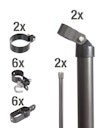 Vorschaubild Alberts® Zaunanschluss-Set Wellengittertore,2-seitig,anthr.-met.,z.Einbet.f⌀60/1500mm 634384