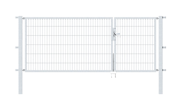 Alberts® Doppeltor Flexo,feuerverzinkt,lichte BxH1000+2000x1200,PF80x80/1900mm 646530