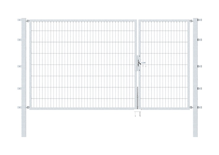 Alberts® Doppeltor Flexo,feuerverzinkt,lichte BxH1000+2000x1600,PF80x80/2300mm 646561