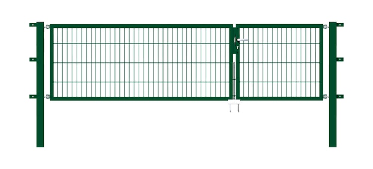 Alberts® Doppeltor Flexo,fvz.grün Kst.b.RAL 6005,li.BxH1000+2000x800,PF80x80/1500mm 646592