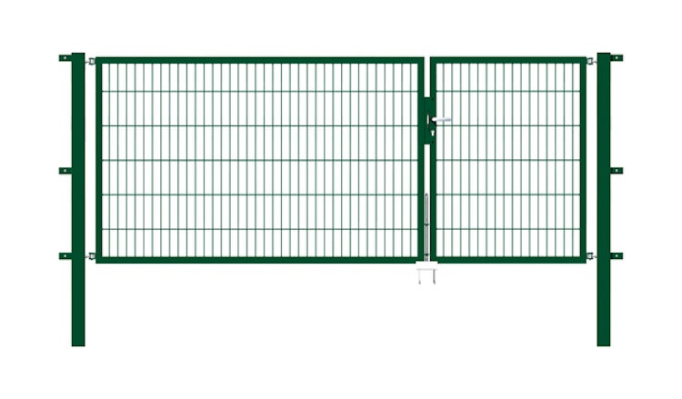 Alberts® Doppeltor Flexo,fvz.grün Kst.b.RAL 6005,li.BxH1000+2000x1200,PF80x80/1900mm 646622