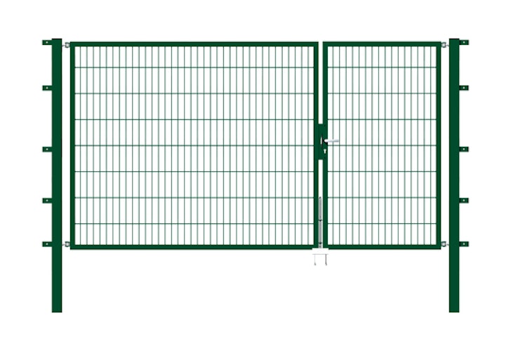 Alberts® Doppeltor Flexo,fvz.grün Kst.b.RAL 6005,li.BxH1000+2000x1600,PF80x80/2300mm 646646