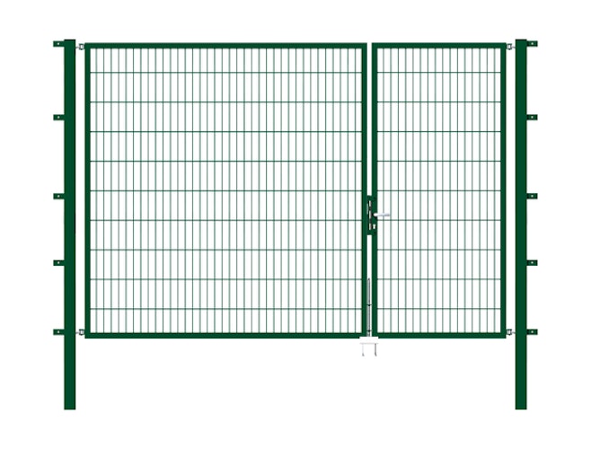 Alberts® Doppeltor Flexo,fvz.grün Kst.b.RAL 6005,li.BxH1000+2000x2000,PF80x80/2700mm 646899