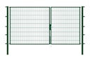Vorschaubild Alberts® Doppeltor Flexo,fvz.grün Kst.b.RAL 6005,lichte BxH3500x1800,PF80x80/2500mm 648336