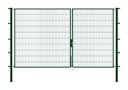 Vorschaubild Alberts® Doppeltor Flexo,fvz.grün Kst.b.RAL 6005,lichte BxH3500x2000,PF80x80/2700mm 648343