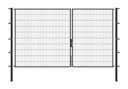 Vorschaubild Alberts® Doppeltor Flexo,fvz.anthr.Kst.b.RAL 7016,lichte BxH3500x2000,PF80x80/2700mm 648671