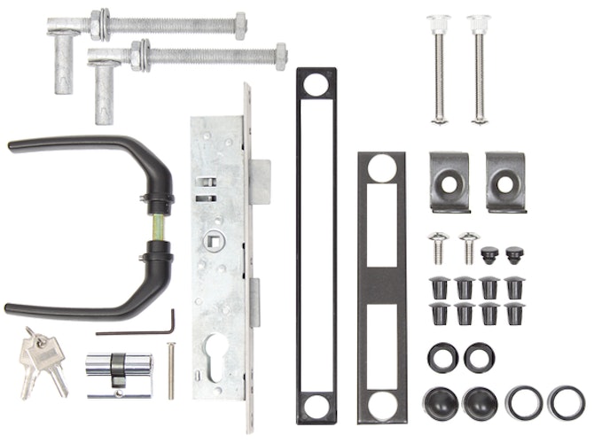 Alberts® Zubehör-Set für Wellengitter-Tore bis 1500mm Höhe,anthr.7016 653859