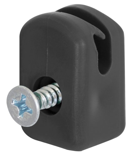 Alberts® Spanndrahthalter mit Schraube,Kst., schwarz 656065