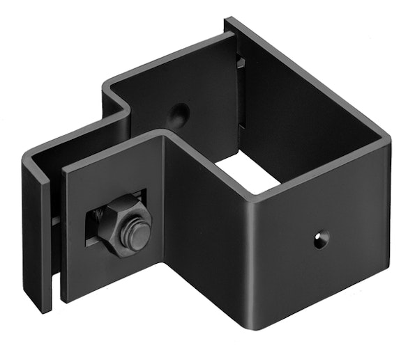 Alberts® Endschelle für Vierkantpfosten,verzinkt,anthrazit Kst.b,für Pfosten 60x40mm 656904