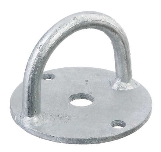 Alberts® Befestigungsbügel, feuerverzinkt, zum Aufschrauben, Aufschraubplatte ⌀100 mm 657239