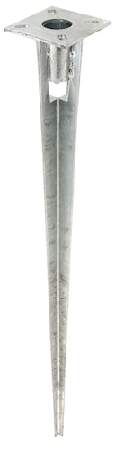 Alberts® Einschlag-Bodenhülse f.Stahlrohr-Zaunpf.,feuerverz.,Länge750mm,für Pfosten⌀38mm 658670