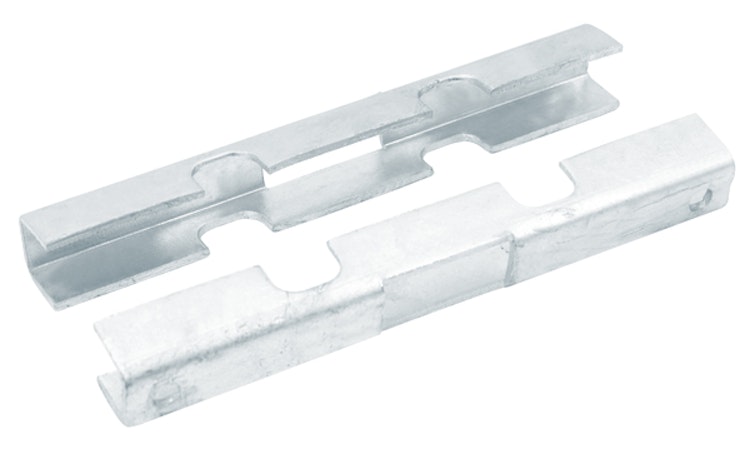 Alberts® Mattenverbinder für Doppelstab-Gittermatten,feuerv.,f.PF ⌀48mm m.Bohrung 673239